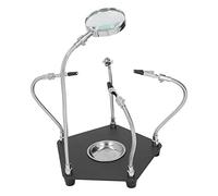 SENECESLI Soldering Holder High Light Transmittance Universal Arm PCB 3 Times Magnification HD Soldering Magnifier Tool for Machining