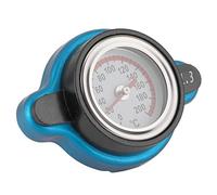 SENECESLI Thermostatic Radiator Cap Adjustable Water Tank Cover Leakproof W/Temperature for All Cars Aluminum Alloy + Silicone Rubber Dark Blue + Black 2.6 X 0.8in (Big head 1.3bar)