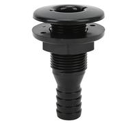 SENECESLI Thru Hull Fitting, Boat Thru Hull Connector 3/4 Inch ABS Plastic Hose Coupling Drain Outlet Accessory for Marine Plumbing System Replacement (Black)