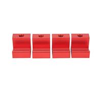 SENECESLI Tool Box Tie Down Kit, 4Pcs Truck Tool Box Mounting Clamps with J Hooks and Stainless Steel Bolts for Secure Toolbox Storage on Pickup Trucks (Red)