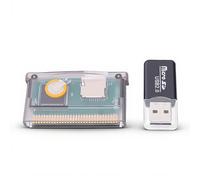 SENECESLI Universal Flash Cartridge Card, FAT Format 2GB Memory Card Support for GBA SP GBM IDS NDS NDSL, with Easy Navigation Menu (Black Transparent)