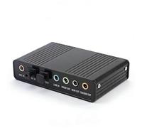 SENECESLI USB 2.0 External Sound Card, 6 Channel 5.1 Surround Adapter, Digital Optical SPDIF Audio Output Adapter for Laptops, Desktop Computers and Machine with USB Port