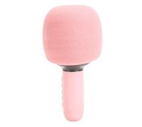 SENECESLI Wireless Bluetooth Karaoke Microphone Machine, RGB Ambient Lighting Karaoke Mic Speaker with Noise Cancelling and 3.5mm AUX Jack, 5 Sound Effects for Phone Tablet Laptop (Pink)