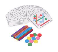 SENECESLI Wooden Colorful Stick Matching Toy Logical Reasoning Puzzle Game for Children Hand Eye Coordination,Family Participation,Basswood Material