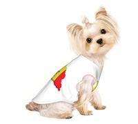 Senegal Flag Map Print Dog Lightweight Shirt,Summer Cool Breathable Dog t Shirts,Pet Sleeveless Stretchy Clothes