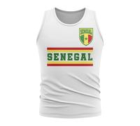 Senegal Men's Mens Core Football Country Sleeveless Tee in White | Size: Small Senegal White S