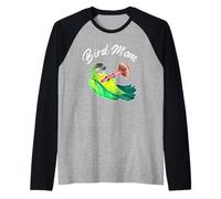 Senegal Parrot Bird Mom Watercolor Raglan Baseball Tee