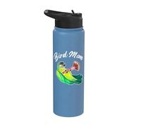 Senegal Parrot Bird Mom Watercolor Stainless Steel Insulated Water Bottle
