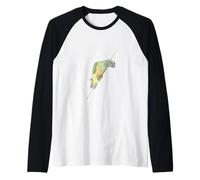 Senegal Parrot Watercolor Illustration Raglan Baseball Tee