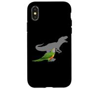 Senegal Parrot with T rex Shadow Bird Lovers Case for iPhone X/XS