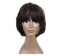 Senegal Twisted Braids Lace Front Wigs Synthetic Lace Front Wigs Small Box Braided Wigs for Black Women Short Wigs 12" (#1b/30)