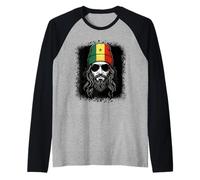 Senegalese Flag Beanie Man National Travel Pride Raglan Baseball Tee