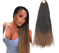 Senegalese Twist Crochet Braids 22 Inch 4 Packs Pre-looped Small Havana Twist 30 Roots/Pack Synthetic Box Braids Twist Braiding Hair Extensions for Women