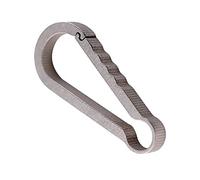 SENEISE EDC Key Chain, Locking Carabiner 1PCS Titanium Alloy Mini Lightweight Key Holder for Outdoor Travel Tool(36mm Length Silver)