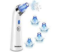 Senelux Blackhead Remover Vacuum Pore Cleaner Acne Comedone Extractor Face Pore Vacuum Blackhead Remover Tool Facial Pore Cleanser with 5 Adjustable Suction Power and 4 Replacement Probes - Blue