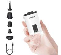 Senelux Mini Electric Air Pump 1600mAh Rechargeable Battery | Portable Inflator & Deflator with LED Light | Compact Lightweight Pump for Camping, Pool Floats, Air Mattress & Vacuum Bags