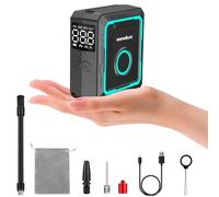 Senelux Mini Electric Bike Pump 150 PSI Cordless Portable Air Compressor with Digital Pressure Gauge, Auto Stop & Smart Presets, USB-C Rechargeable for Road Bike with Presta & Schrader Valve