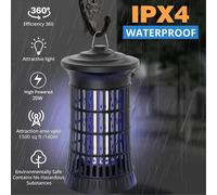 Senelux Mosquito Killer Lamp 4500V Fly Zapper 20W Insect Trap with UV Light 100m³ Coverage