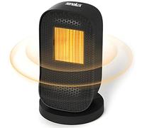 Senelux Space Heater, PTC Portable Electric Desktop Heater 600W Low Energy Consumption Fan Silent Overheating & Tip-Over Protection, 3s Fast Heating, 2 Modes Home Office Desk, Black (H5)