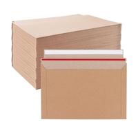 SENENQU 100 Pack A5 Cardboard Envelopes, 165 x 250mm Large Peel & Seal, 300GSM Rip & Strip Open for Postal, Book Size Mailer