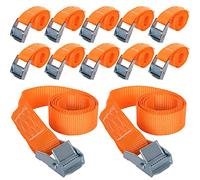 SENENQU 12 Pack Tie Down Straps, 1m x 25mm Heavy Duty Luggage Straps, Adjustable Lashing Straps Tensioning Belts with Cam Buckle for Vans Trucks Trailer Truck Cargo - 600lbs Break Strength