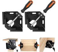 SENENQU 2pcs Corner Clamps for Woodwork, 90 Degree Right Angle Clamp, Aluminum Alloy Angle Clamp Jig Tool, Heavy Duty Wood Angle Welding Clamp for Woodworking Aligning Picture Framing