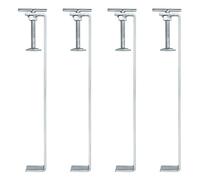 SENENQU 4PCS Brick Profile Clamps, 300mm Stainless Steel Brick Laying Clamps, Heavy Duty Profile Bricklaying Clamps with 80mm Adjustable Threaded Rod - Silver