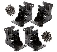 SENENQU 4PCS Folding Table Leg Brackets, 90 Degree Foldable Furniture Leg Hinges, Dark Bronze