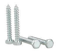 SENENQU 50pcs M8 x 60mm Coach Screws, Zinc Plated Hex Lag Bolts, Self-Tapping Wood Screws Coach Bolts for Wall Fixing Mounting