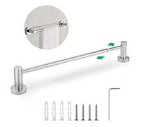 SENENQU Stainless Steel Towel Rail, 40-70cm Adjustable Wall Mounted Towel Holder with Screws, Expandable Polished Towel Bar Rack for Bathroom Kitchen Accessory