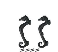 Senfei Seahorse Shaped Decorative Drawer Hardware Handles Creative Double Hole Furniture Pull Knobs for Cupboard Doors Dresser 2 Pieces