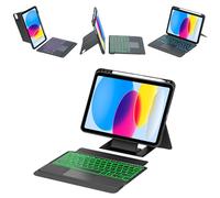 SENGBIRCH Keyboard Case for iPad 11th A16, Bluetooth Folio Keyboard, 10.9-inch iPad 10th Case with Various Angle Folding Magnetic Detachable, Scratch and Shock Resistant, Black