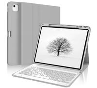 SENGBIRCH Keyboard Case for iPad Pro 12.9 6th/5th/4th/3rd Generation, UK Layout Detachable Keyboard, Case for iPad Air 13 Inch 2025 M3/2024 M2, Gray
