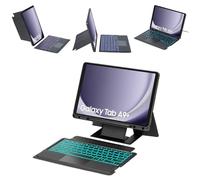 SENGBIRCH Keyboard Case for Samsung Galaxy Tab A11 Plus 11 inch 2025, Bluetooth Folio Backlit Trackpad Keyboard, A9+ 11" 2023 Case with Various Angle Folding Magnetic Detachable, Black