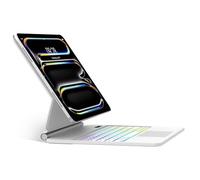 SENGBIRCH Magic Keyboard Case for iPad Pro 13 M5 2025 - UK Layout Floating Magnetic Design Backlit Touchpad Bluetooth Keyboard for iPad Pro 13 inch M4 2024, White
