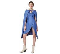 SENGDUJH Daenerys Costume Cosplay,Women's GOT Dragon Queen Costume,Fancy Dress Outfit with Hooded Cape for Halloween Carnival Party (Blue, 9-11T)
