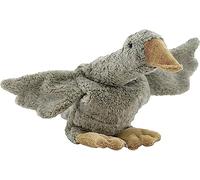 Senger cuddly toy warming cushion large goose made of cotton in grey