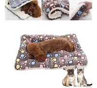 SENGHUI Cozy Calming Cat Blanket, Cat Bed Self Heating Pet Pad, Ultra Soft and Warm Dog Cat Bed Mat Flannel Blanket, Dog Blankets for Indoor Cats, Warm Pet Mat in A Variety Fit Most Pets (D,XL)