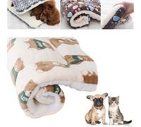 SENGHUI Cozy Calming Cat Blanket, Cat Bed Self Heating Pet Pad, Ultra Soft and Warm Dog Cat Bed Mat Flannel Blanket, Dog Blankets for Indoor Cats, Warm Pet Sizes to Fit Most Pets (E,L)
