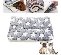 SENGHUI Cozy Calming Cat Blanket, Cat Bed Self Heating Pet Pad, Ultra Soft and Warm Dog Cat Bed Mat Flannel Blanket, Dog Blankets for Indoor Cats, Warm Pet Mat in A (C,M)