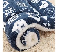 SENGHUI Cozy Calming Cat Blanket,Self Heating Pet Pad,Anti Anxiety Dog Bed,Indoor Fleece Dog Blankets Washable Fluffy Cushion Mats (G,24x16.1in)