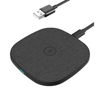 SENGiMC 15W Fast Wireless Charger Pad, Leather Surface, Supports Qi/QC3.0 USB Type-C, Portable Wireless Charger, Compatible with iPhone 16/15/14/13/12 & Samsung Galaxy S22/S21/S20/S10, for Travel.