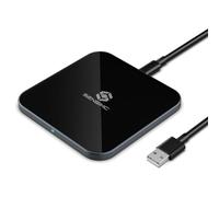 SENGiMC 15W Fast Wireless Charger Pad, Ultra Slim 2-in-1 Wireless Charger, for iPhone & AirPods, Works with iPhone 16/15/14/13/12 & Samsung Galaxy S21/S20, Compact Design, Portable Charger