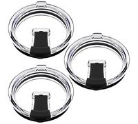 SENHAI 20 oz Tumbler Lids, Fits for YETI Rambler, Ozark Trail, Rtic and More, 3 Pack Spill-proof Splash Resistant Lids Covers for Tumblers Cups (Black)