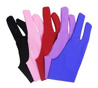SENHAI 5 PCS Artist Glove for Drawing Tablets Anti-fouling, 5 Colors Free Size Gloves for Graphics Tablet Left or Right Hand- Blue, Pink, Black, Purple, Red