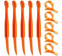 SENHAI Orange Citrus Peelers, Set of 10 Plastic Fruit Lemon Skin Remover Slicer