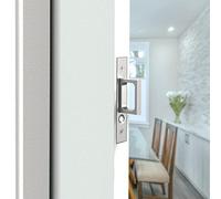 senharvest Pocket Door Edge Pull - Sliding Door Pull Handles Hardware,Pockets Hidden On The Side Pop-up Door Handles,Pull Ring is Larger and Easier to Use (Silver, Edge Pull 2 Pack)