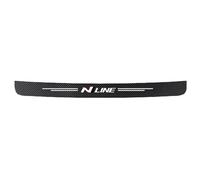 SenhE 1 Piece Carbon Fiber Car Rear Bumper Protector Strip for Hyundai I30 2021 Sonata Elantra Veloster Kona Tucson N Line Rear Trunk Sill Plate Self-adhesive Car Protective Decorative Accessories