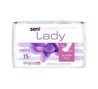 Seni Lady Super Bladder Control Pads | Moderate Incontinence | Highly Absorbent, Skin Friendly | Size 370 mm | Pack of 1 | 15 Pcs
