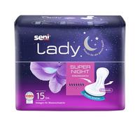SENI | Lady Super Night | Absorbent Pads for Women | For Light to Moderate Bladder Weakness | Designed for Night Use | 12 Pieces